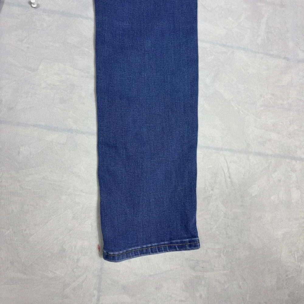Levi's 511 Mens Straight Jeans Blue Denim‎ 5-Pocket Classic Whiskering Size 18R